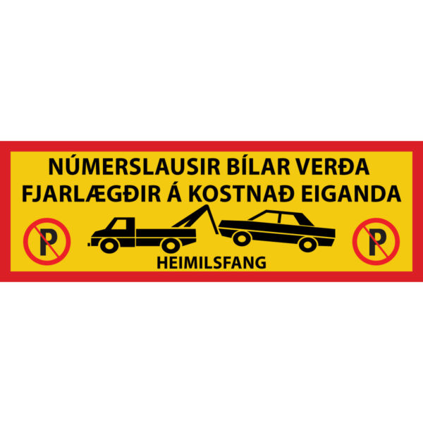 Númerslausir bílar verða fjarlægðir á kostnað eiganda