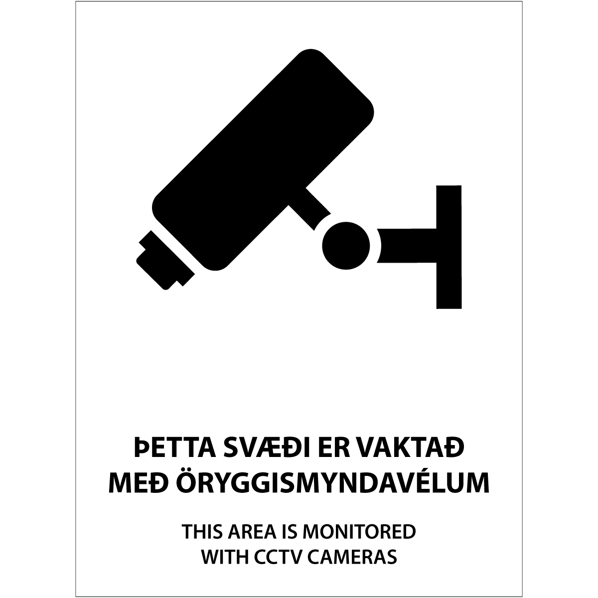 CCTV - Öryggismyndavél - Hvítt