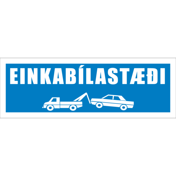 Einkabílastæði blátt