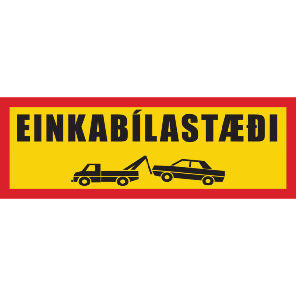 Einkabílastæði með dráttarbíl