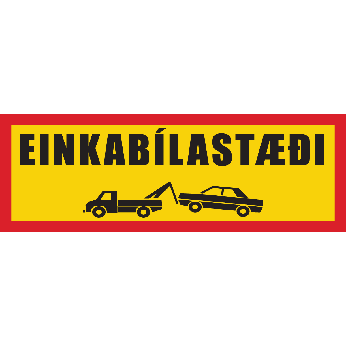 Einkabílastæði með dráttarbíl