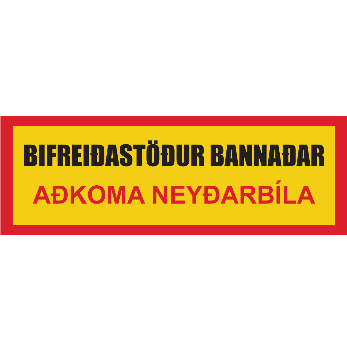 Aðkoma neyðarbíla-Einfalt